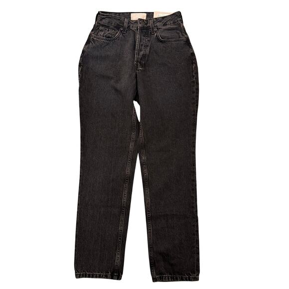 Everlane Organic High Rise The Curvy 90s Cheeky Straight Jean Washed Black, 27 - Picture 1 of 12